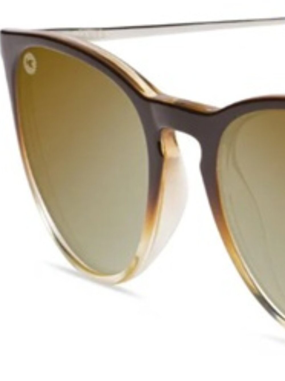Knockaround Women's Mary Janes Brookbed/Gold Polarized Sunglasses, New